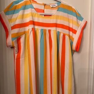 Colorful Striped Dress